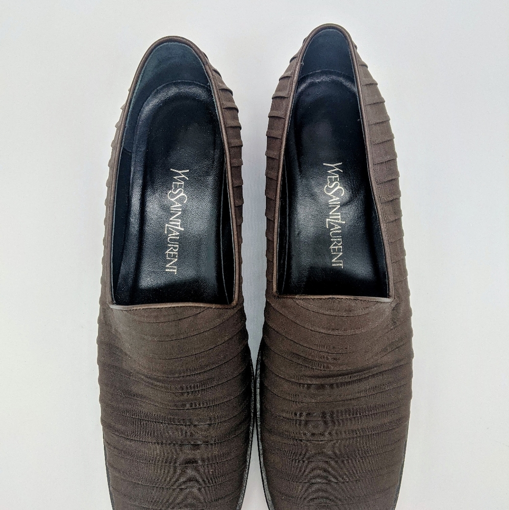 Yves Saint Laurent YSL Loafers Size 7.5 Brown